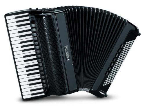le pigini convertor 55/p junior à touche piano est un accordéon à déclencheur chromatique avec 3 voix mentonnière et 120 basses