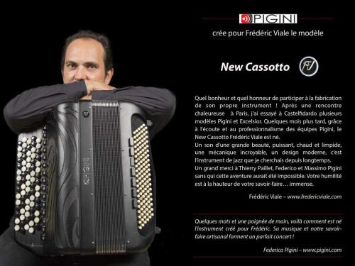 New Cassotto est un accordéon standard avec boite de résonance a 4 voix et 119 basses