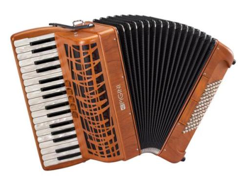 Le p36/3 est un accordéon piano standard en bois de cerisier pour débuter en 3 voix et 72 basses